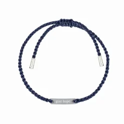 ARMBAND GIVE HOPE tråd/silver Navy