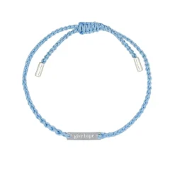 ARMBAND GIVE HOPE tråd/silver Powder Blue