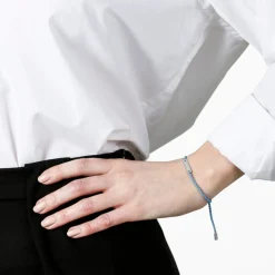 ARMBAND GIVE HOPE tråd/silver Powder Blue