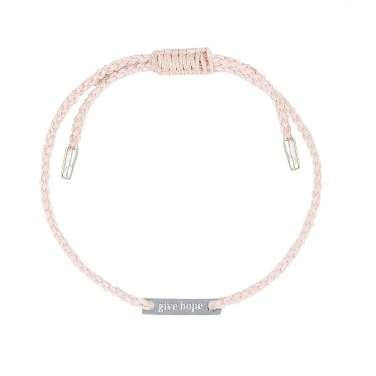 ARMBAND GIVE HOPE tråd/silver Pink