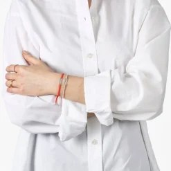 ARMBAND GIVE HOPE tråd/silver Pink