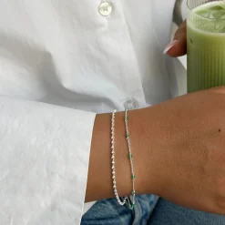 Armband Santa Monica Grön silver