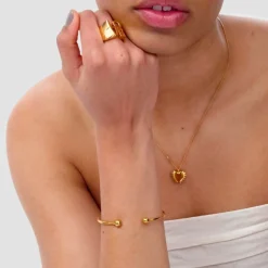 Armband Strict Plain Ball Guld -