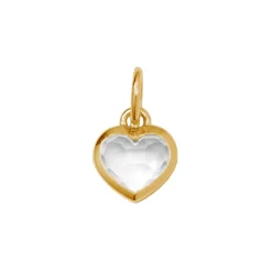 Berlock beloved heart Guld Klar