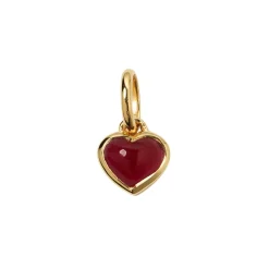Berlock beloved heart Guld Rosa