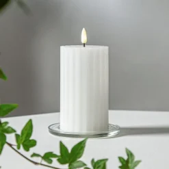 Blockljus 7,5x15cm LED Vit