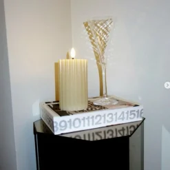 Blockljus 7,5x15cm LED Vit