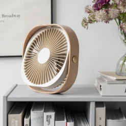 Bordsfläkt trådlös Fantastic Wood Beige