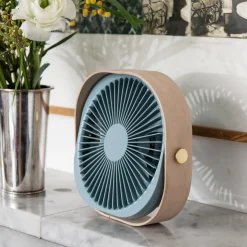 Bordsfläkt trådlös Fantastic Wood Dusty blue