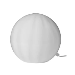 Bordslampa rund glas Randig vit