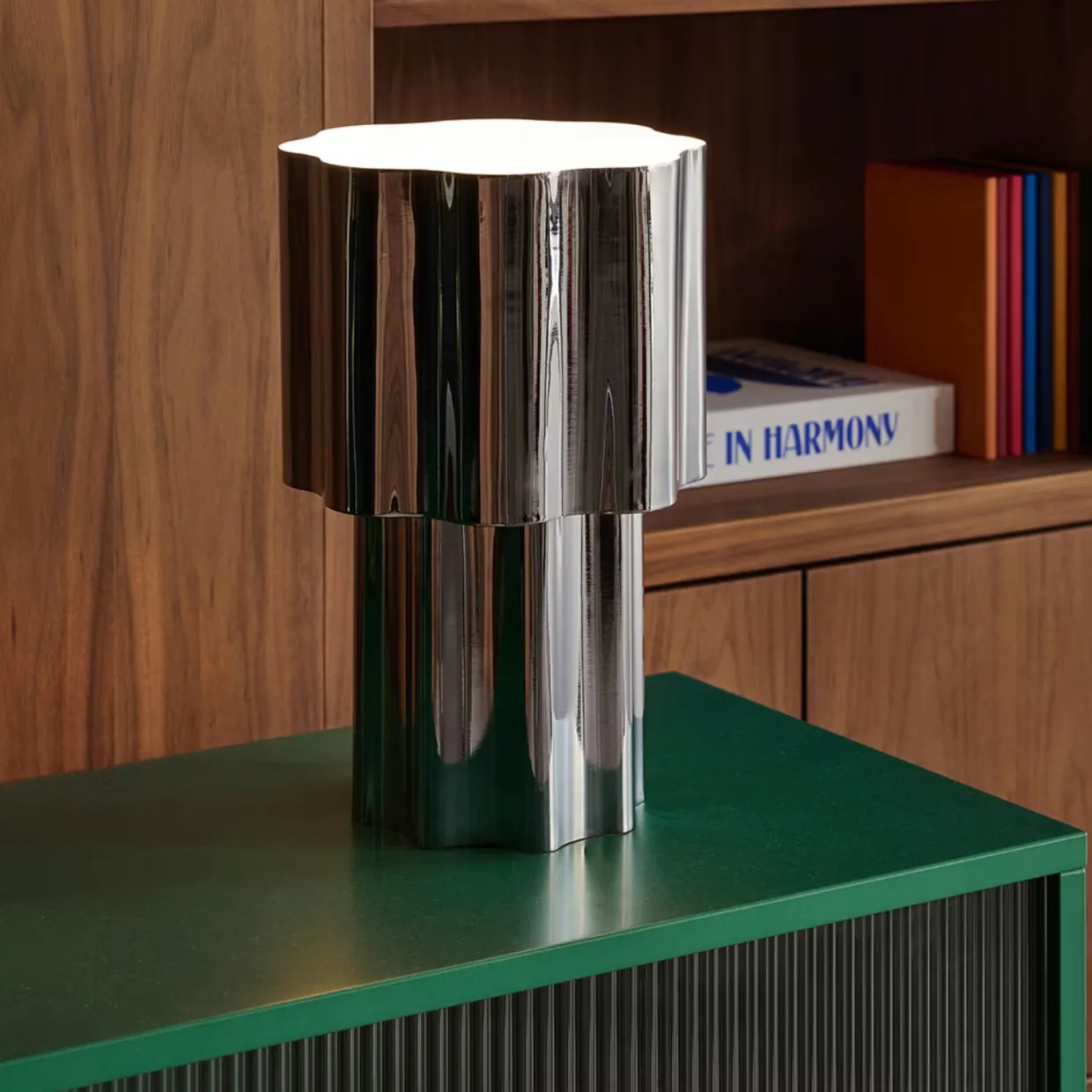 Bordslampa Wave 36cm Krom