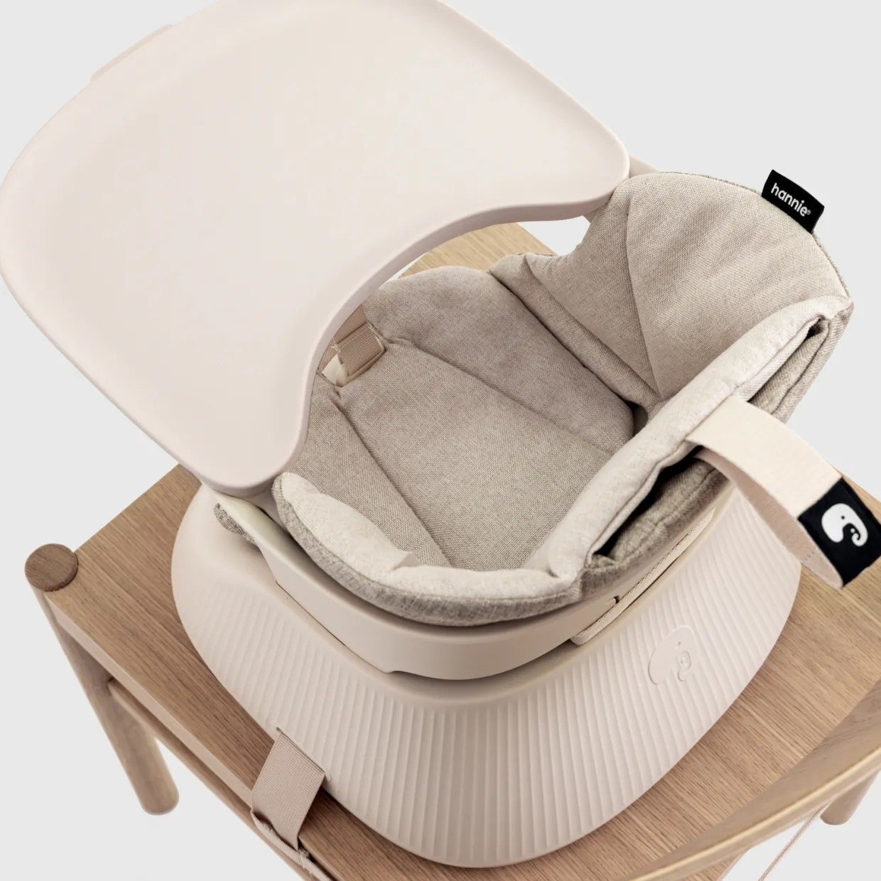 Bärbar barnstol Hannie White Sand