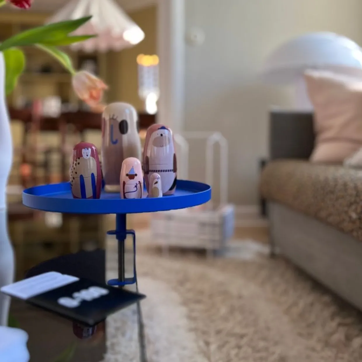 Bricka Clamp Tray L klarblå