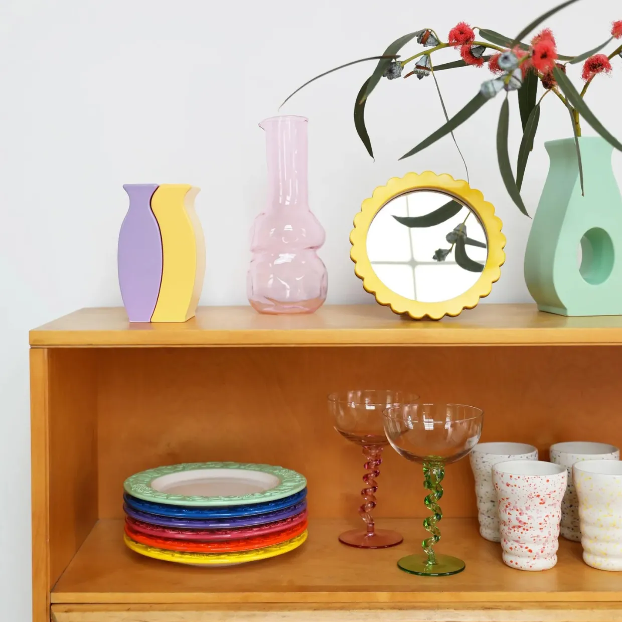 Champagnecoupe Spiral 2 st grön