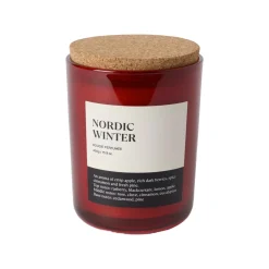 Doftljus med kork lock 450gr röd