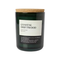 Doftljus med kork lock 450gr Mörk grön