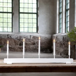 Elljusstake Storm vit