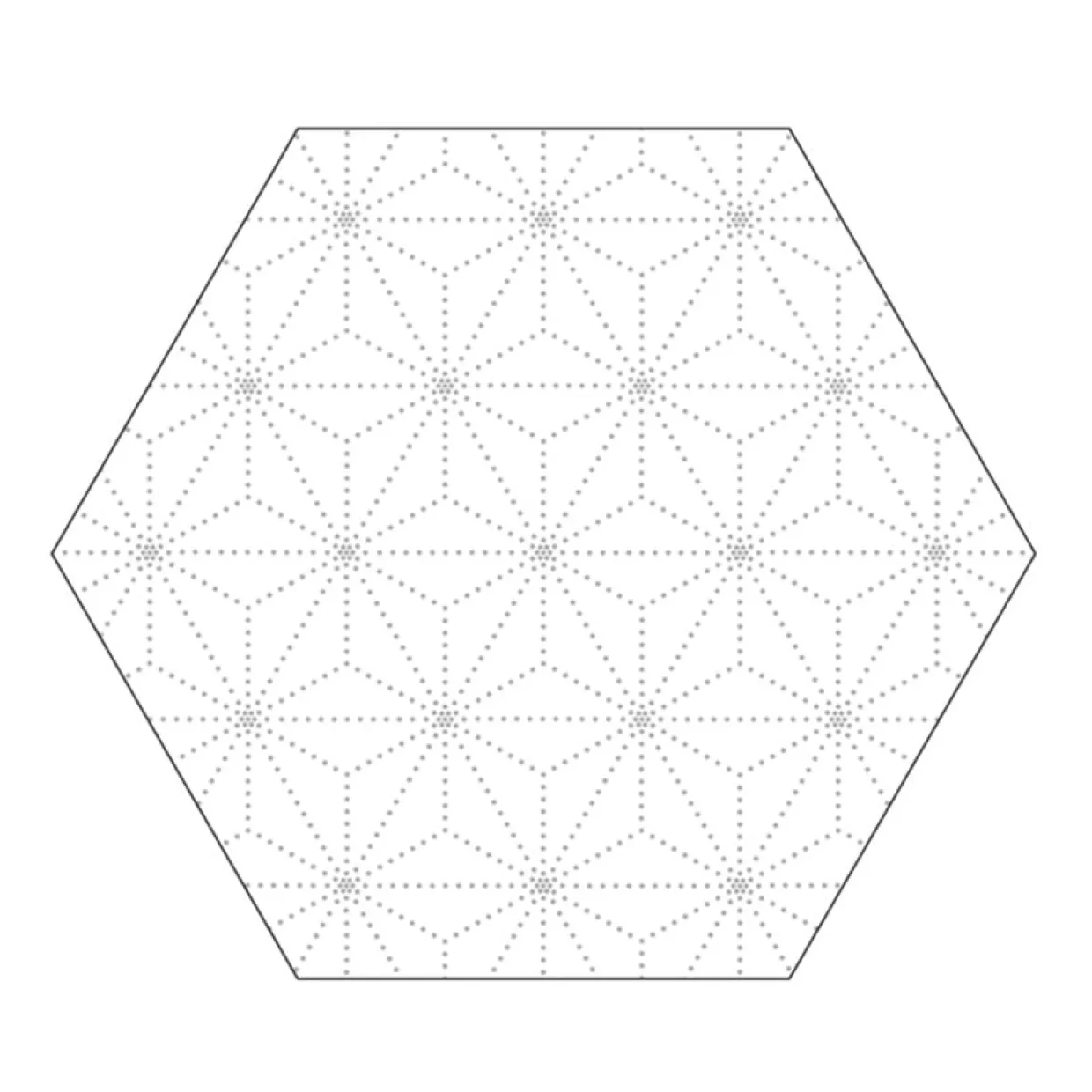 Fönstermönster Hexagon 10-p