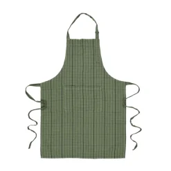 Förkläde Rutan 70x90 cm Skogsgrön