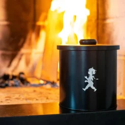 Förvaringsburk rund, Svart