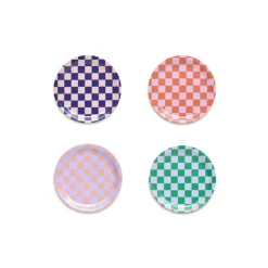 Glasunderlägg Checker 4-p