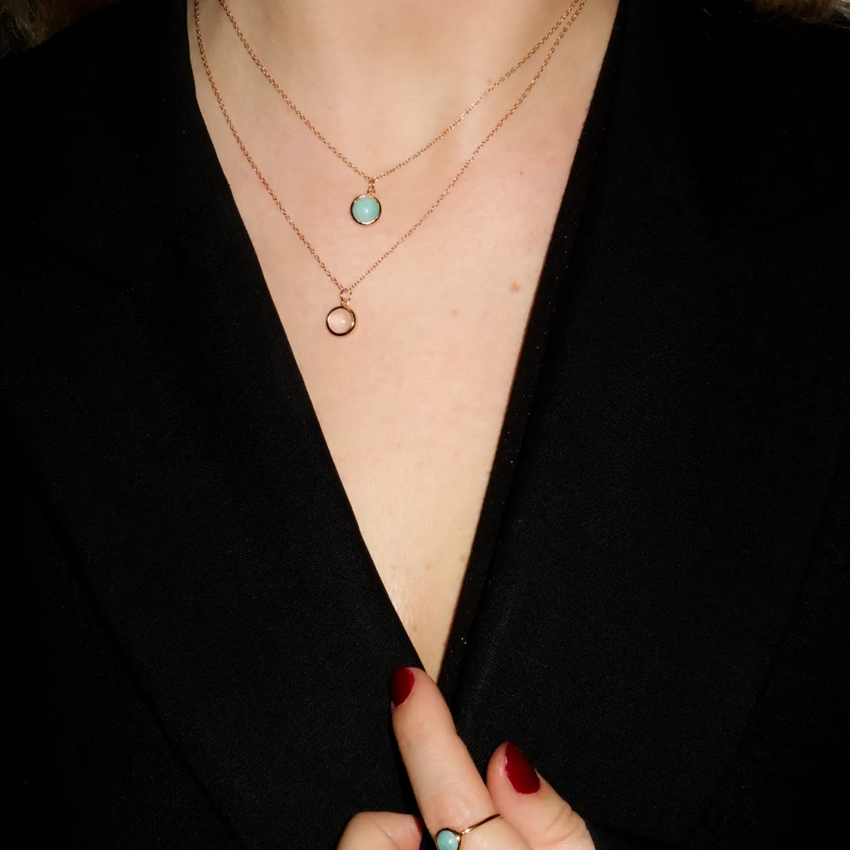 Halsband Dear Guld Rosa