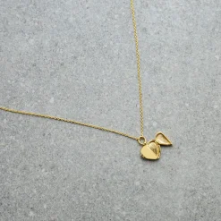 Halsband Hjärta medaljong guld