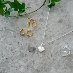 Halsband Hjärta medaljong silver