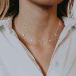 Halsband Knappkorall "multidrop" 40-45cm