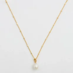 Halsband Treasure Single Pearl Guld
