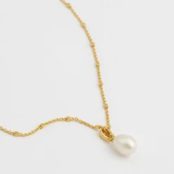 Halsband Treasure Single Pearl Guld