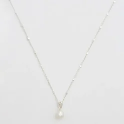 Halsband Treasure Single Pearl Silver