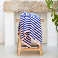 Handduk Naram 100 X 150 cm blå/rosa