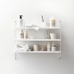 Hylla Pocket String Metall Vit