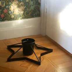 Julgransfot Star Svart