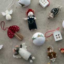 Julhänge Svamp 2 pack röd