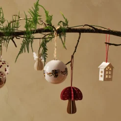 Julhänge Svamp 2 pack röd