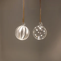 Julkulor Mönstrade 2-p 6cm Vit