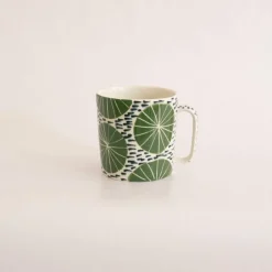 Kaffekopp 25 ml - limefrukt / svarta prickar