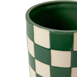 Kruka DT Schackruta Grön