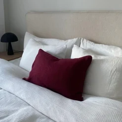 Kuddfodral Lino 40x60 Vinröd