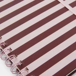 Linjerad anteckningsbok KIT Stripe A5 rosa/burgundy