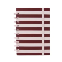 Linjerad anteckningsbok KIT Stripe A6 Rosa/burgundy