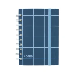 Linjerad anteckningsbok KIT Check A6 blå/ljusblå