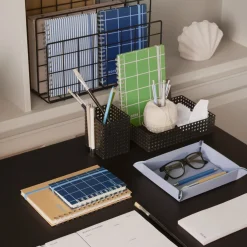 Linjerad anteckningsbok KIT Check A6 blå/ljusblå