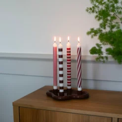 Ljus Randig 4-pack Röd