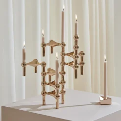 Ljus Stoff Nagel  H23 12-pack Beige