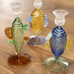 Ljusstake Fish  Blå