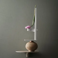 Ljusstake Museum 40x15x13cm Vit