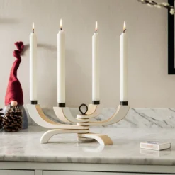 Ljusstake Nordic Light 4 vit